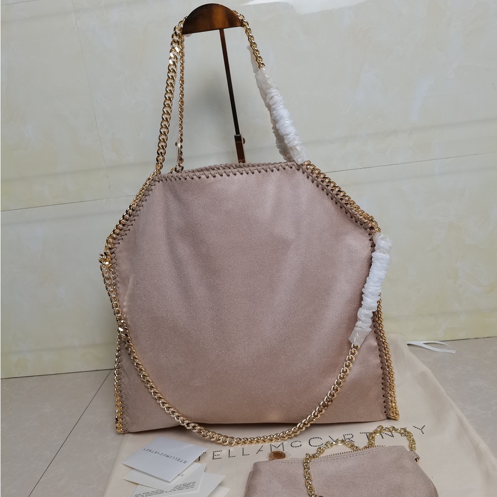 Stella McCartney Blush Tote with Gold Chain
